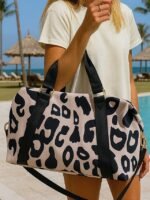 Women's Waterproof Leopard Print Travel Duffel Bag – - Image 2