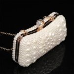 Elegant Pearl Clutch Bag – Luxury White Beaded Evening Purse - Image 13