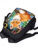 Girls'3-Piece Fox Backpack Set with Lunch Bag and Pencil - Image 5
