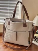 Women's Large - Capacity Canvas Tote Bag, Casual Style, - Image 16