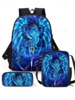 Boys' dragon themed three-piece backpack set, Including - Image 20
